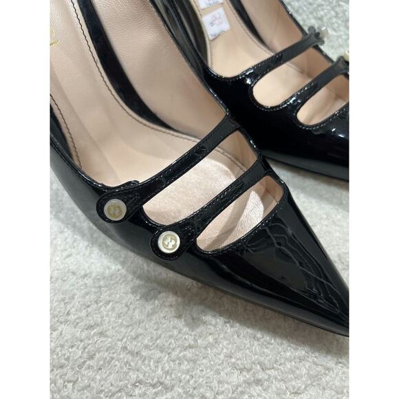 Gucci Black Patent Leather Mary Jane Heels 40 Good Condition with Dustbag & Box - Picture 9 of 10